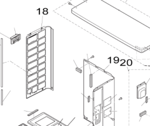 018B. Linker zijpaneel voor buitenunit Nordic Inverter/Bosch Compress 5000